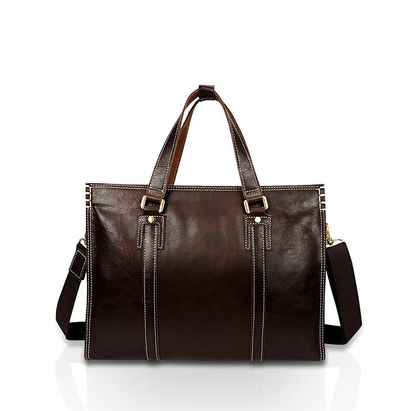 First Layer Cowhide Oily Leather Shoulder Messenger Bag - Image 7
