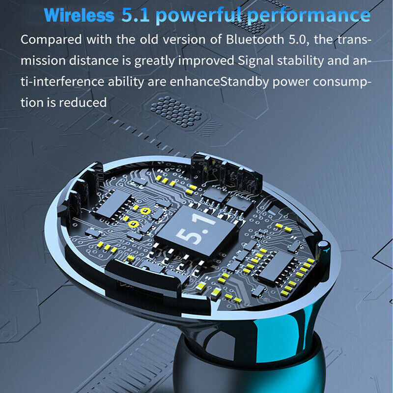 TWS Wireless 5.1 Waterproof Bluetooth Sports Waterproof Earphones - Image 5