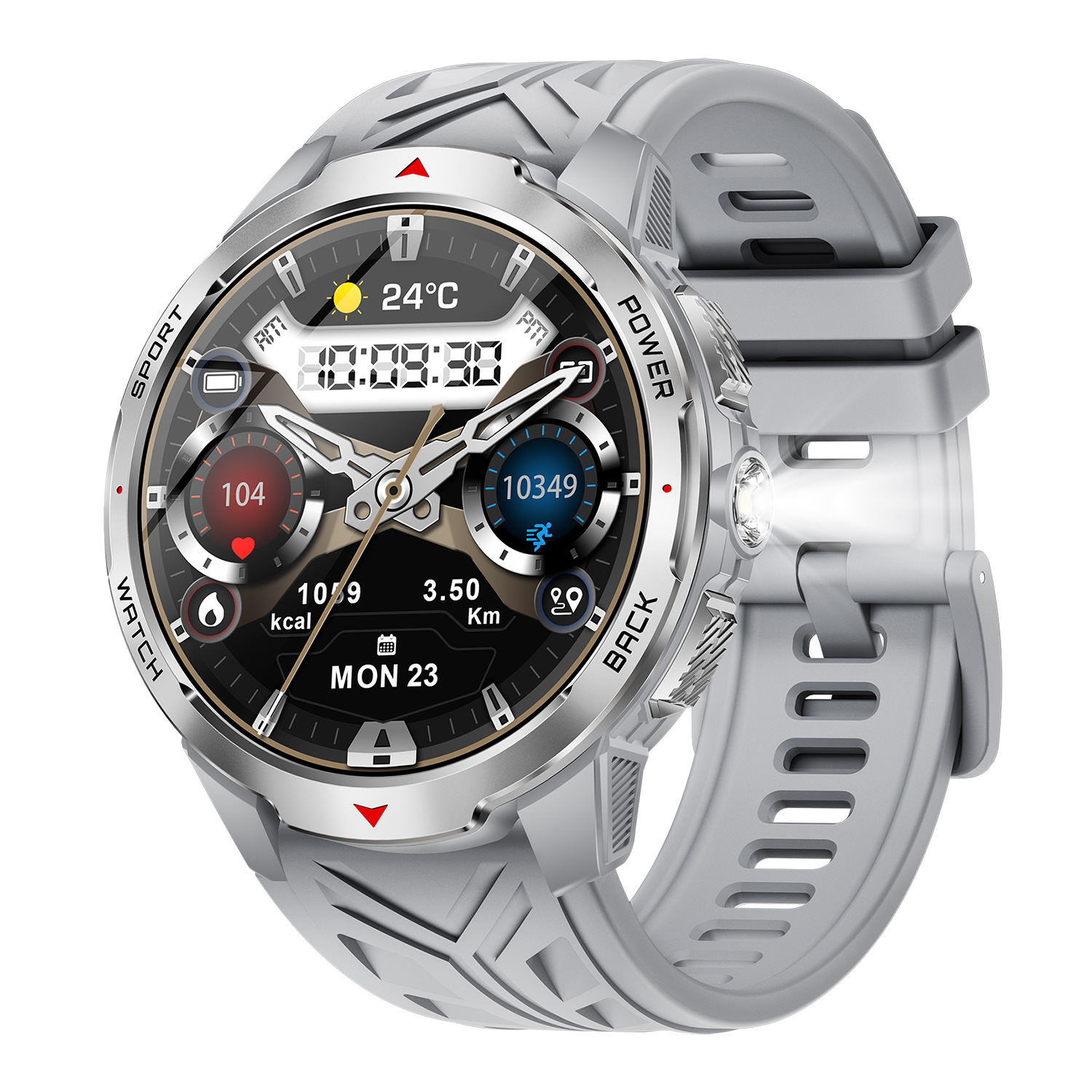Smart Watch Compass Flashlight Large Battery Sports Record Call - Image 6
