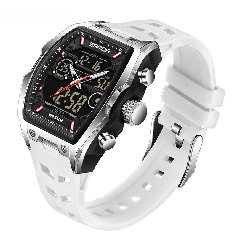Multifunctional Cask-Shaped Luminous Sports Electronic Watch - Image 9