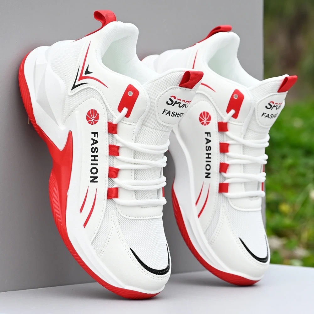 High Top Trendy Mesh Breathable Athletic All Matching Non Slip Running Shoes For Students - Image 6