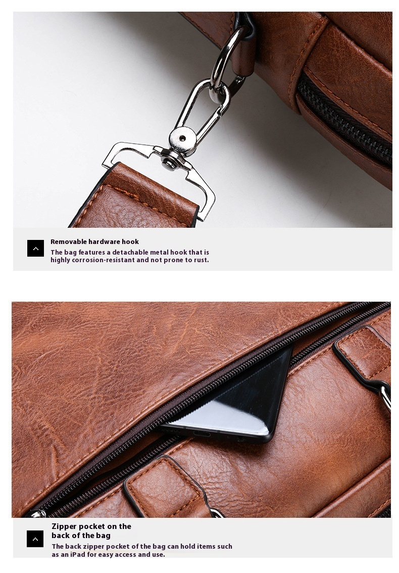 Laptop Men's Briefcase Computer Crossbody Business - Image 5