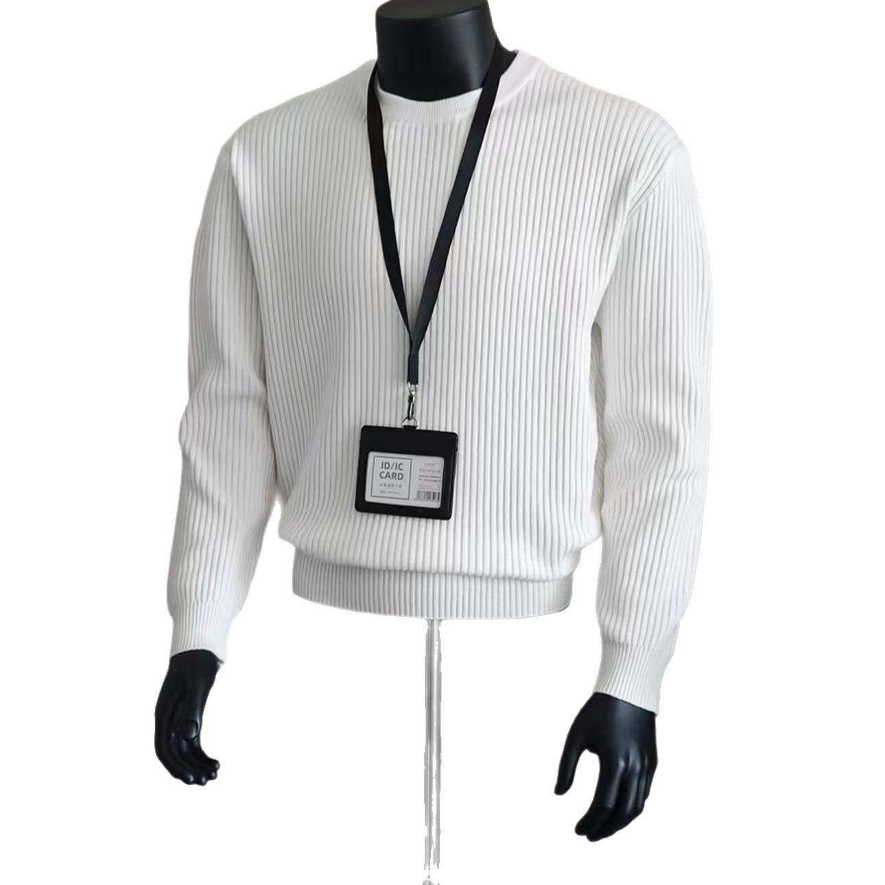 Knitted Sweater Men's Retro Loose Long-Sleeve Top - Image 5