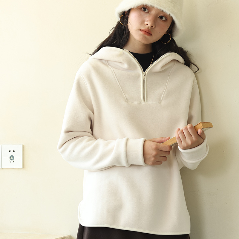 Hooded Loose Thickened Outer Wear Casual Top - Image 6