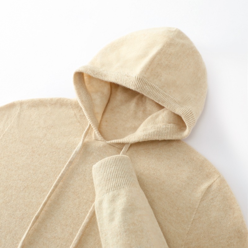 Men's Hooded Solid Color Skin-friendly Knitted Warm Hoodie Bottoming Shirt - Image 2