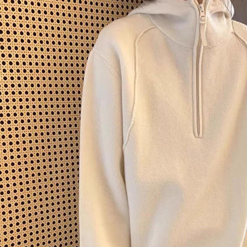 Women's American-style Double-sided Coral Fleece Hoodie - Image 4