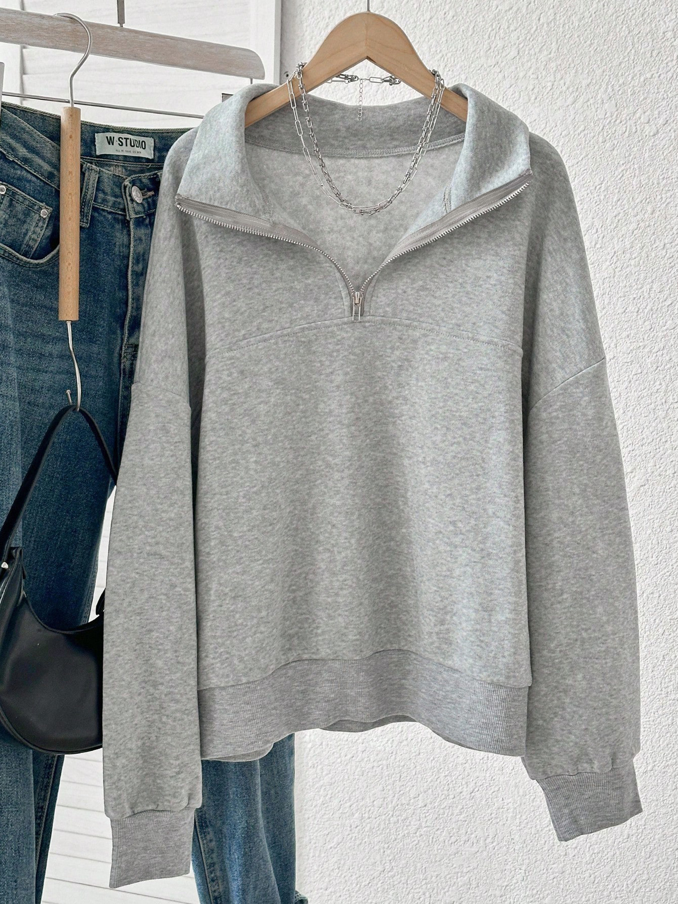 Spring And Autumn New Zipper Sweater - Image 8