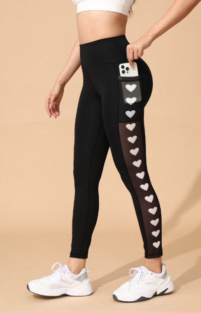 New Arrival Best-Selling Yoga Pants, Sports & Outdoor Skinny Leggings With Butt-Lifting Design, Spliced Mesh And Pockets - Image 7