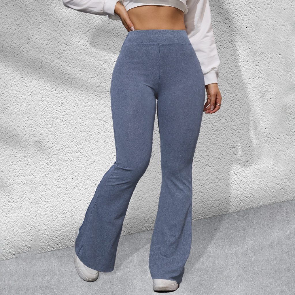 Breathable Straight-Leg Bootcut Pants With Hip-Lifting Fit And Pockets For Women