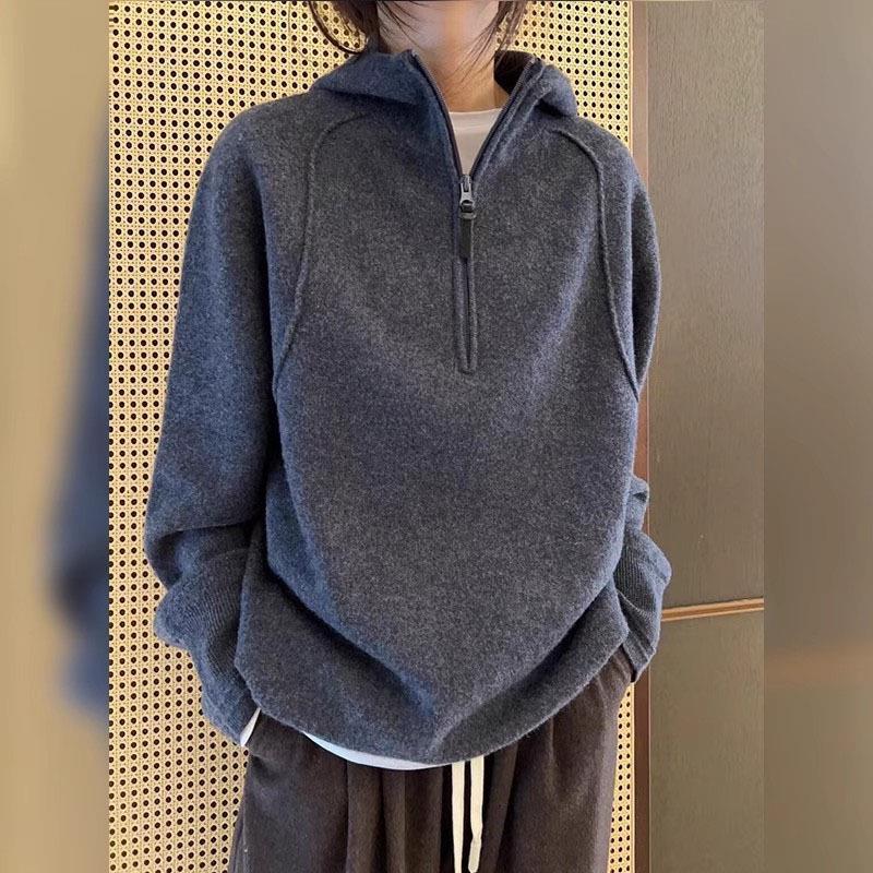 Women's American-style Double-sided Coral Fleece Hoodie - Image 2