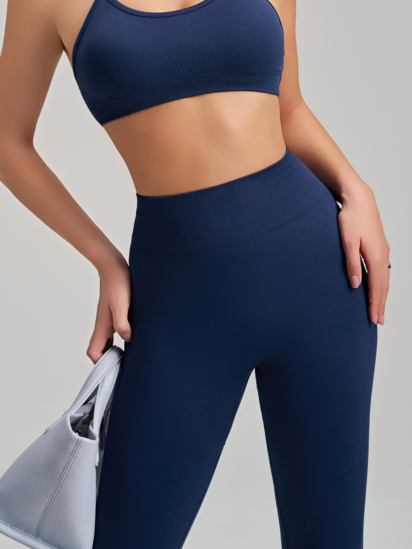 High-Elastic Seamless Knit Yoga Pants For Women, Peach Hip Lifting Workout Leggings For Training, Fitness & Running, Summer Style - Image 4