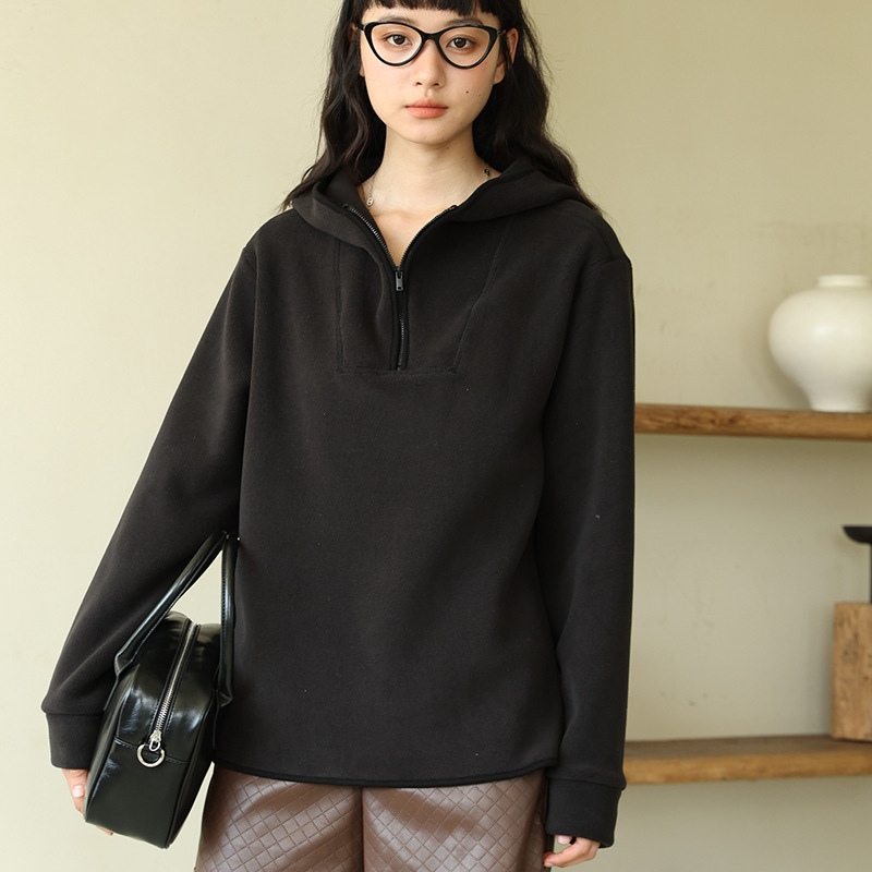 Hooded Loose Thickened Outer Wear Casual Top - Image 9