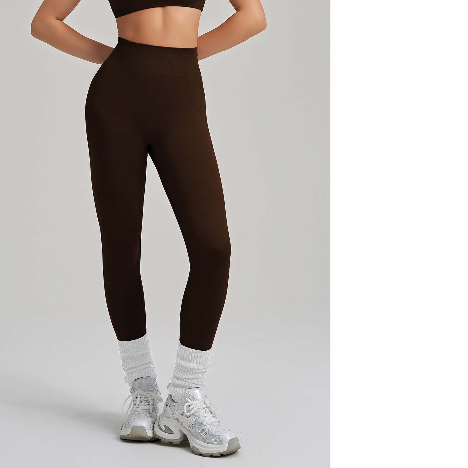 High-Elastic Seamless Knit Yoga Pants For Women, Peach Hip Lifting Workout Leggings For Training, Fitness & Running, Summer Style - Image 8