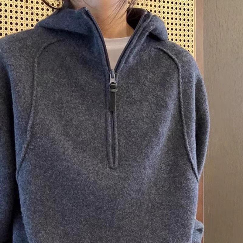 Women's American-style Double-sided Coral Fleece Hoodie - Image 3