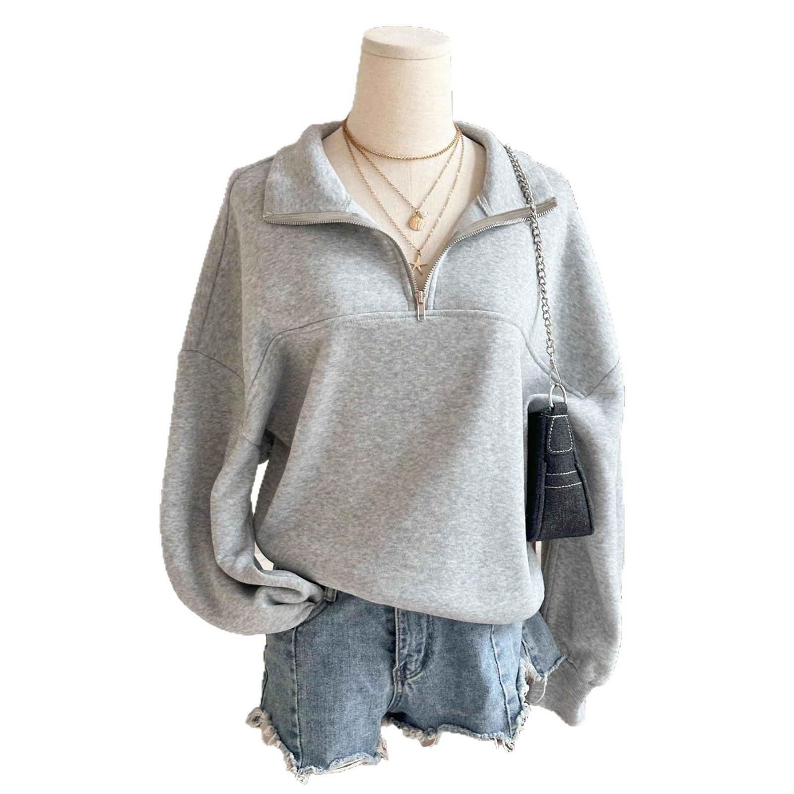 Spring And Autumn New Zipper Sweater - Image 5