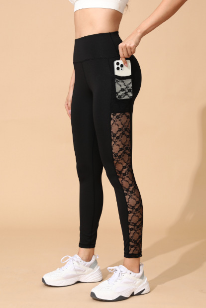 New Arrival Best-Selling Yoga Pants, Sports & Outdoor Skinny Leggings With Butt-Lifting Design, Spliced Mesh And Pockets - Image 2