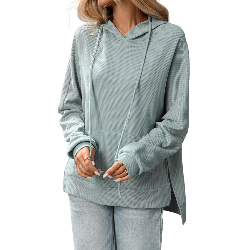 Waffle Knit Pullover Long Sleeve Sweater - Image 7