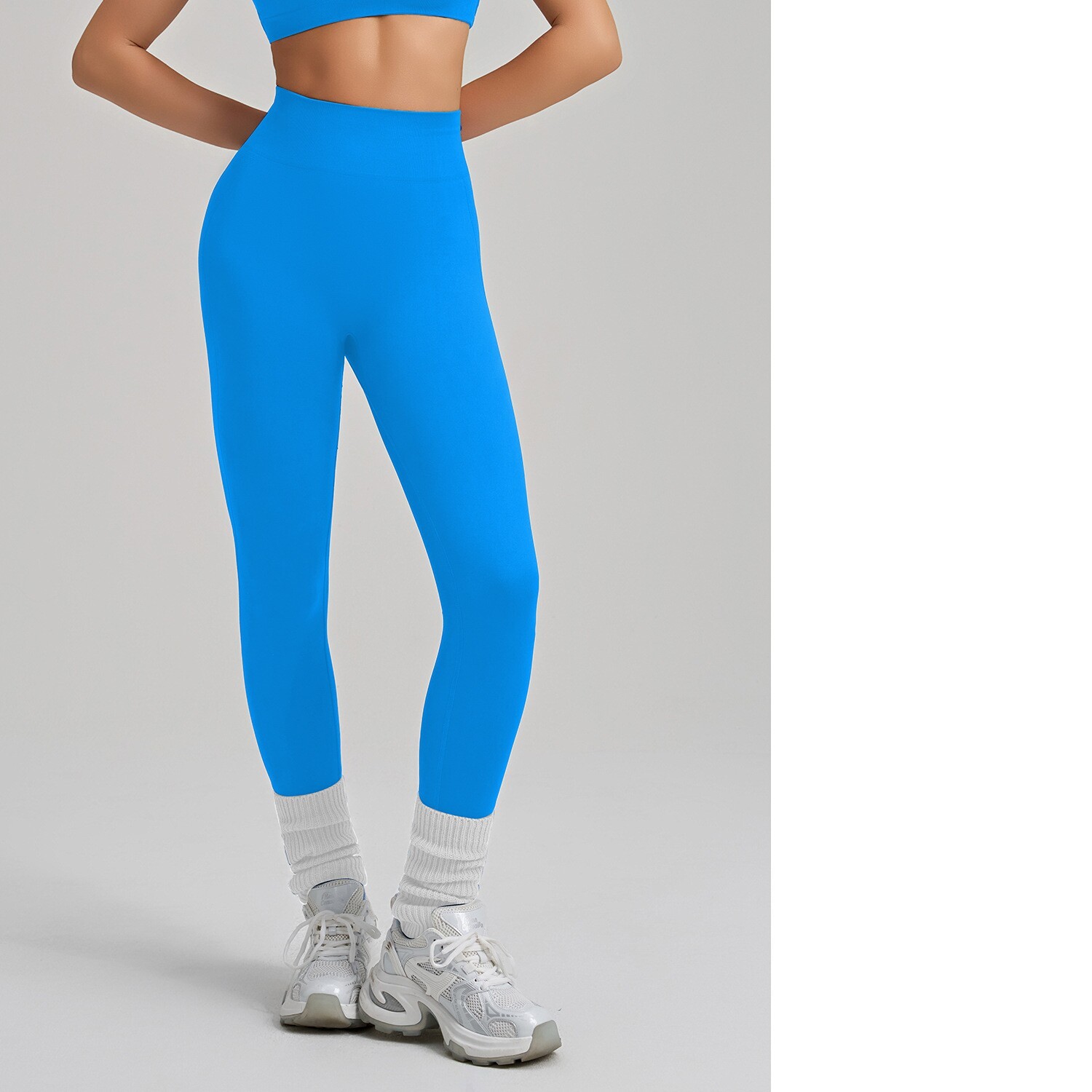 High-Elastic Seamless Knit Yoga Pants For Women, Peach Hip Lifting Workout Leggings For Training, Fitness & Running, Summer Style - Image 10