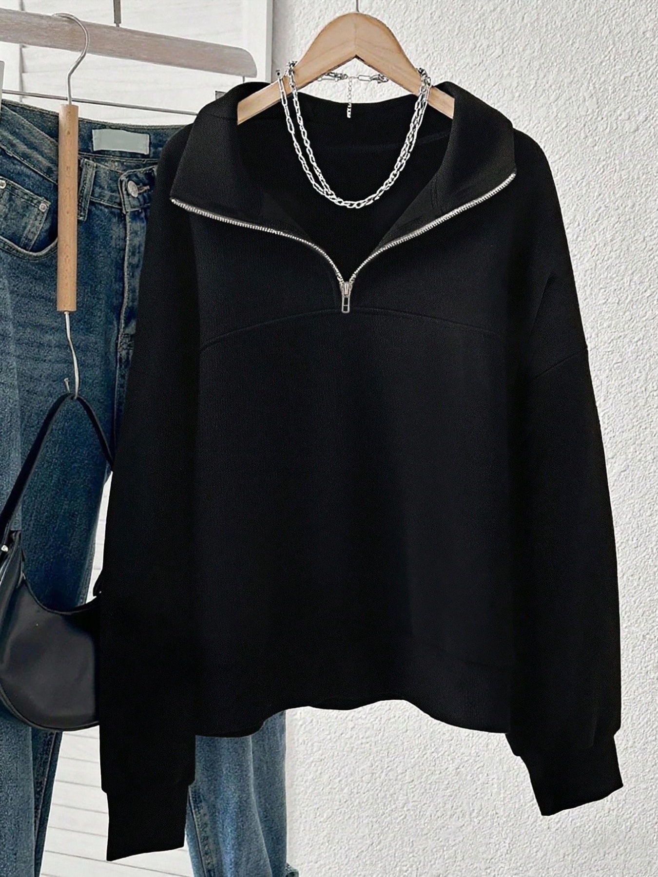 Spring And Autumn New Zipper Sweater - Image 6