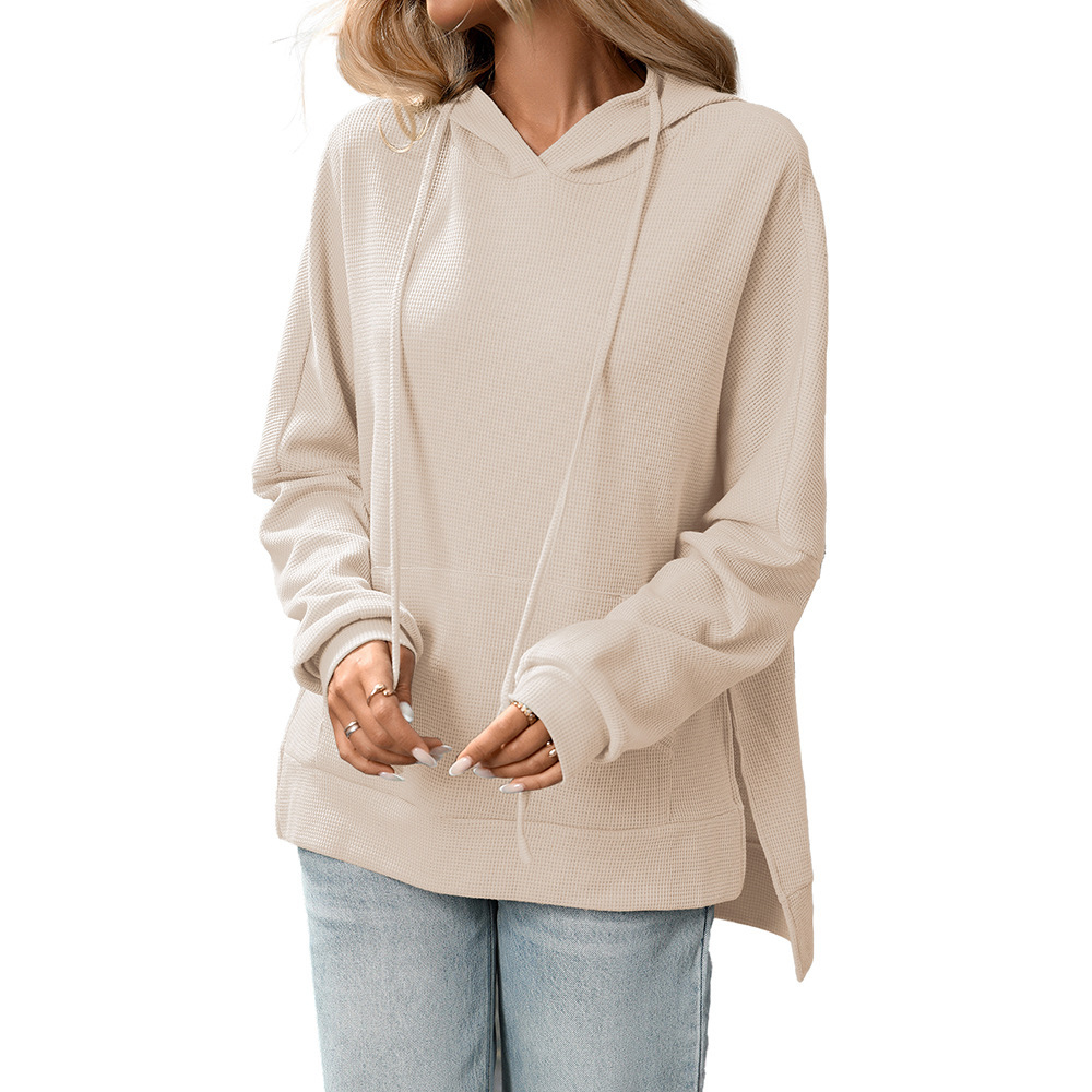 Waffle Knit Pullover Long Sleeve Sweater - Image 5