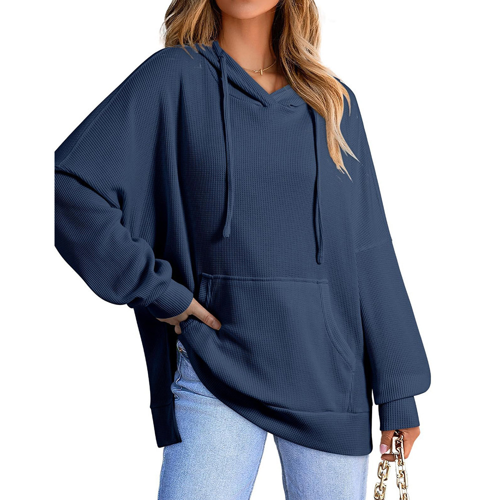 Waffle Knit Pullover Long Sleeve Sweater - Image 4