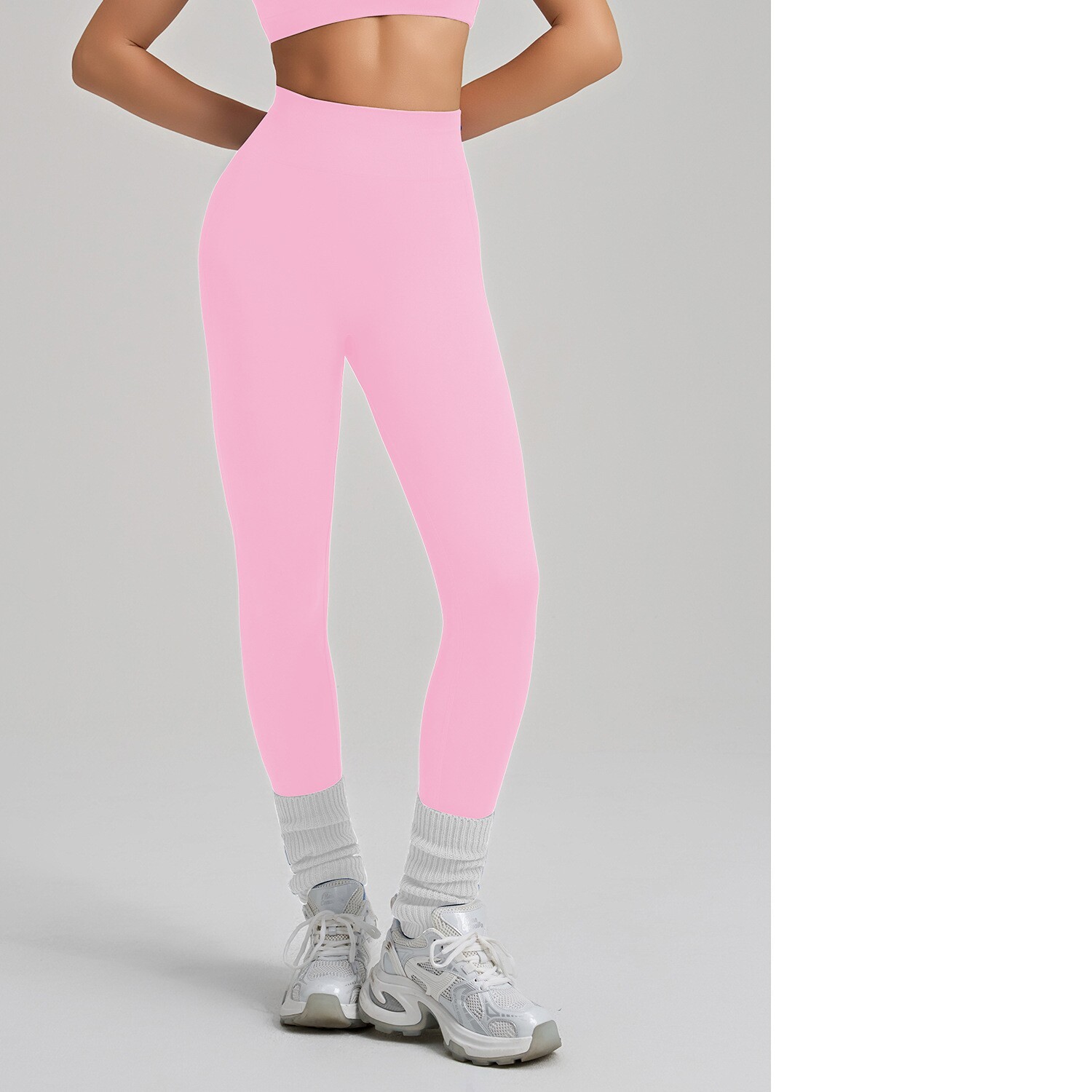 High-Elastic Seamless Knit Yoga Pants For Women, Peach Hip Lifting Workout Leggings For Training, Fitness & Running, Summer Style - Image 6