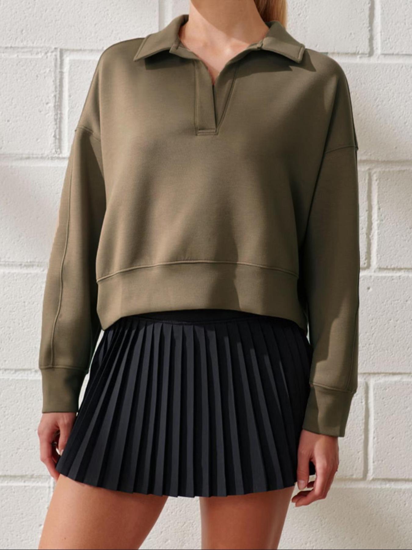 V-neck Pullover Long Sleeve Women's Clothing Fashion Casual Exercise - Image 6