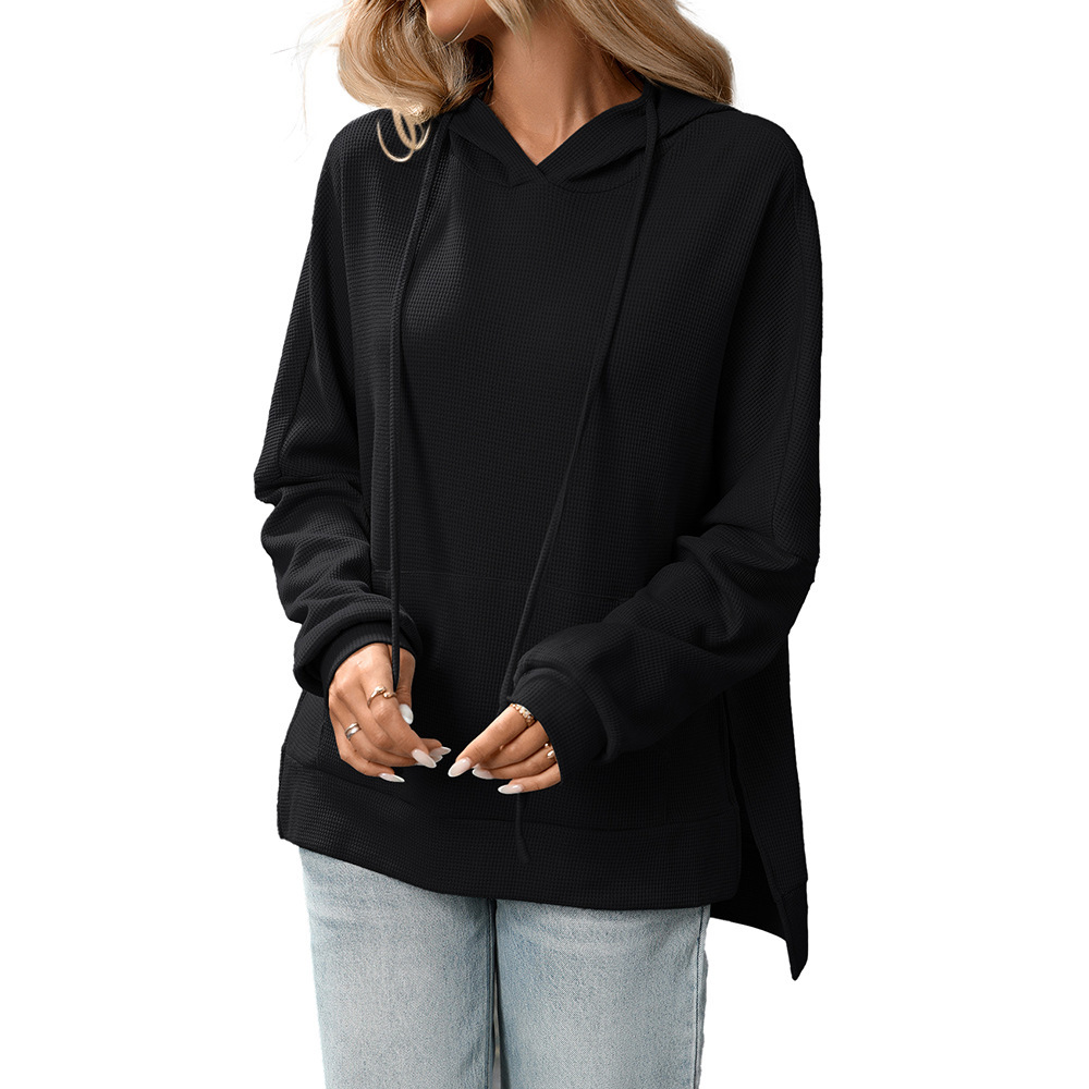 Waffle Knit Pullover Long Sleeve Sweater - Image 6
