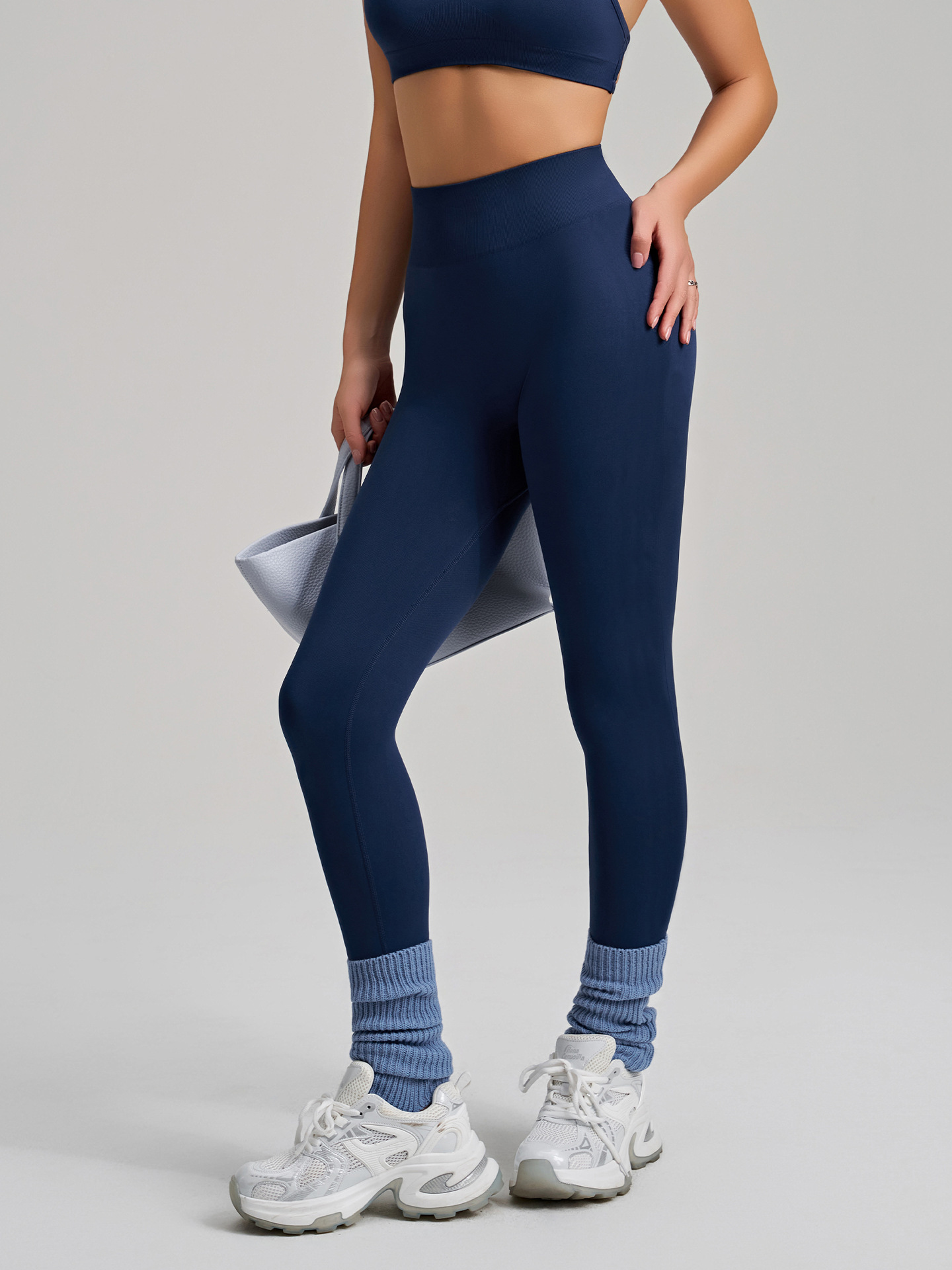 High-Elastic Seamless Knit Yoga Pants For Women, Peach Hip Lifting Workout Leggings For Training, Fitness & Running, Summer Style - Image 3