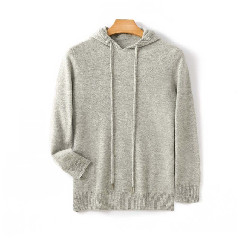Men's Hooded Solid Color Skin-friendly Knitted Warm Hoodie Bottoming Shirt - Image 10