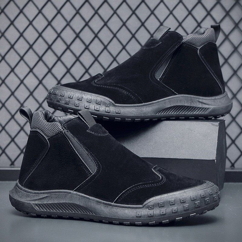 New Side Zipper Men's Waterproof Work Shoes - Image 3