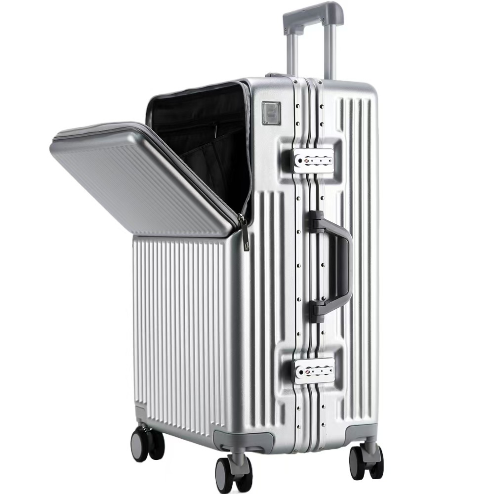 Suitcase Travel Luggage Trolley Front-Opening Large Capacity Aluminum Frame Carry-On Cabin Bag - Image 10