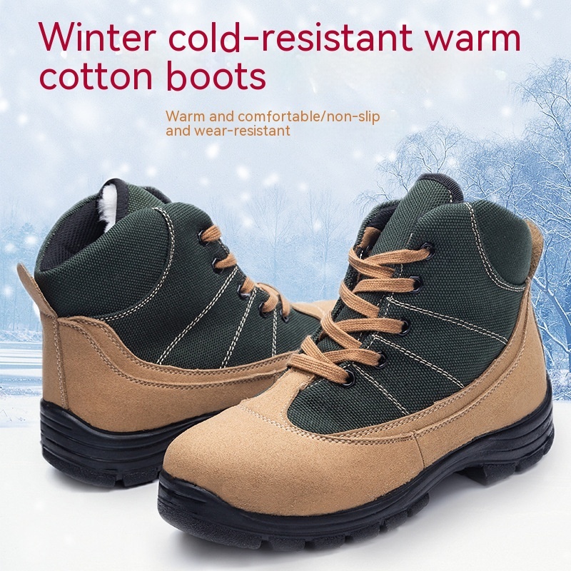 Wool Boots Men's Fleece-lined Thickened Fur - Image 3