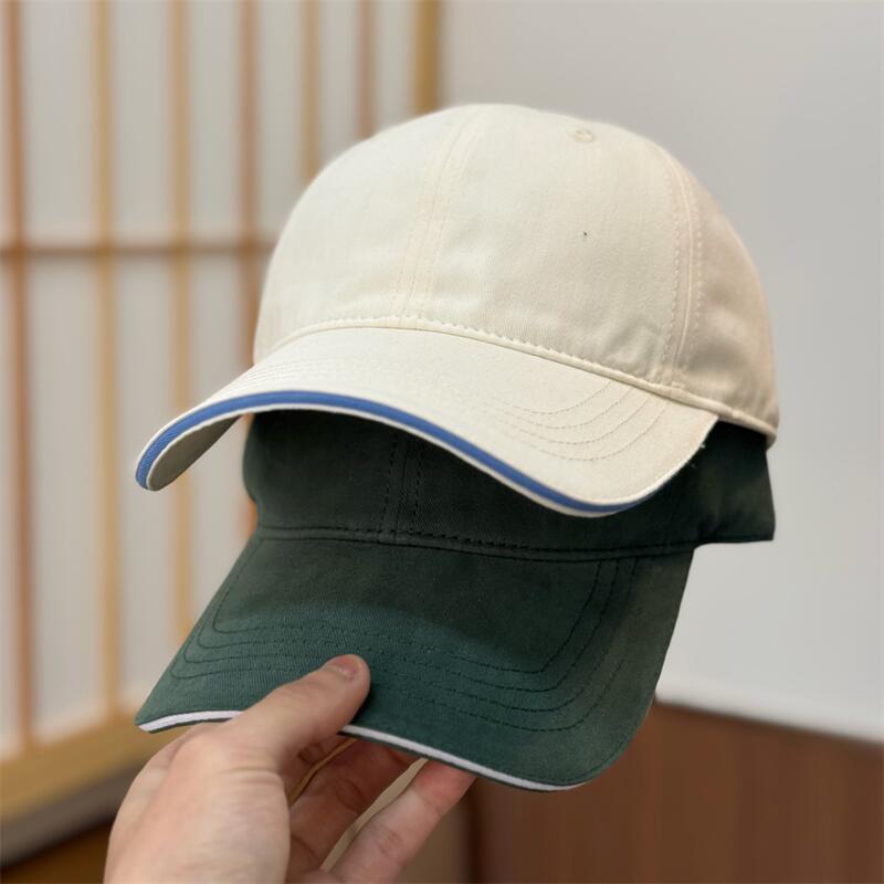 Korean-style Mens Hat, Japanese-style Minimalist Versatile Solid-color Baseball Cap - Image 5