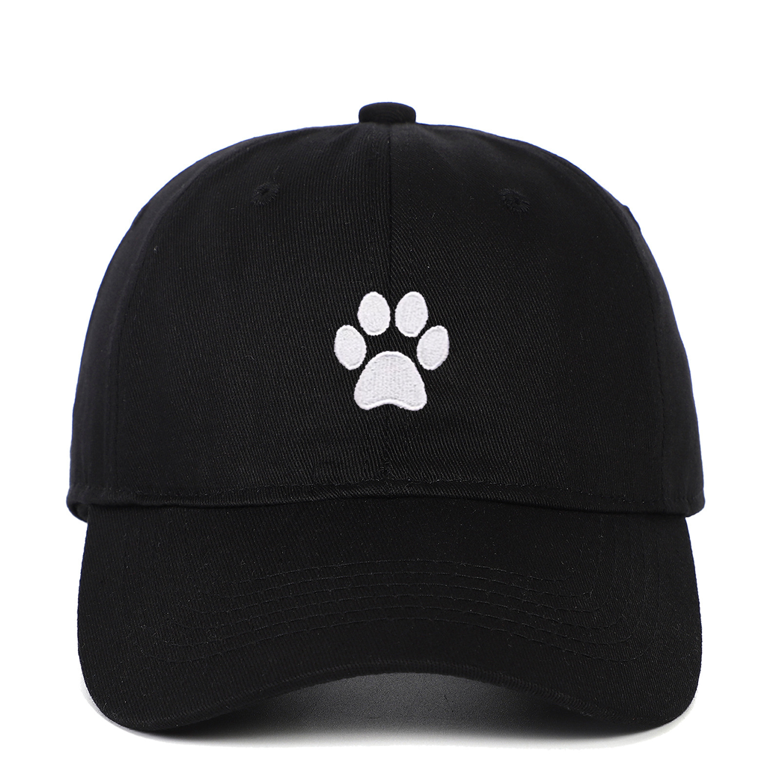 Cotton Soft Top Dog's Paw Embroidered Baseball Cap - Image 8