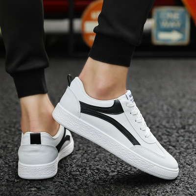 Casual Color Matching Men's Shoes All-Match White Shoes - Image 3