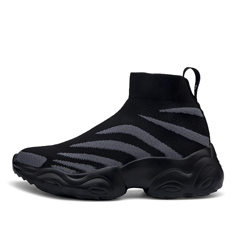 Casual Stretch High-top Flying Woven Women's Shoes - Image 6
