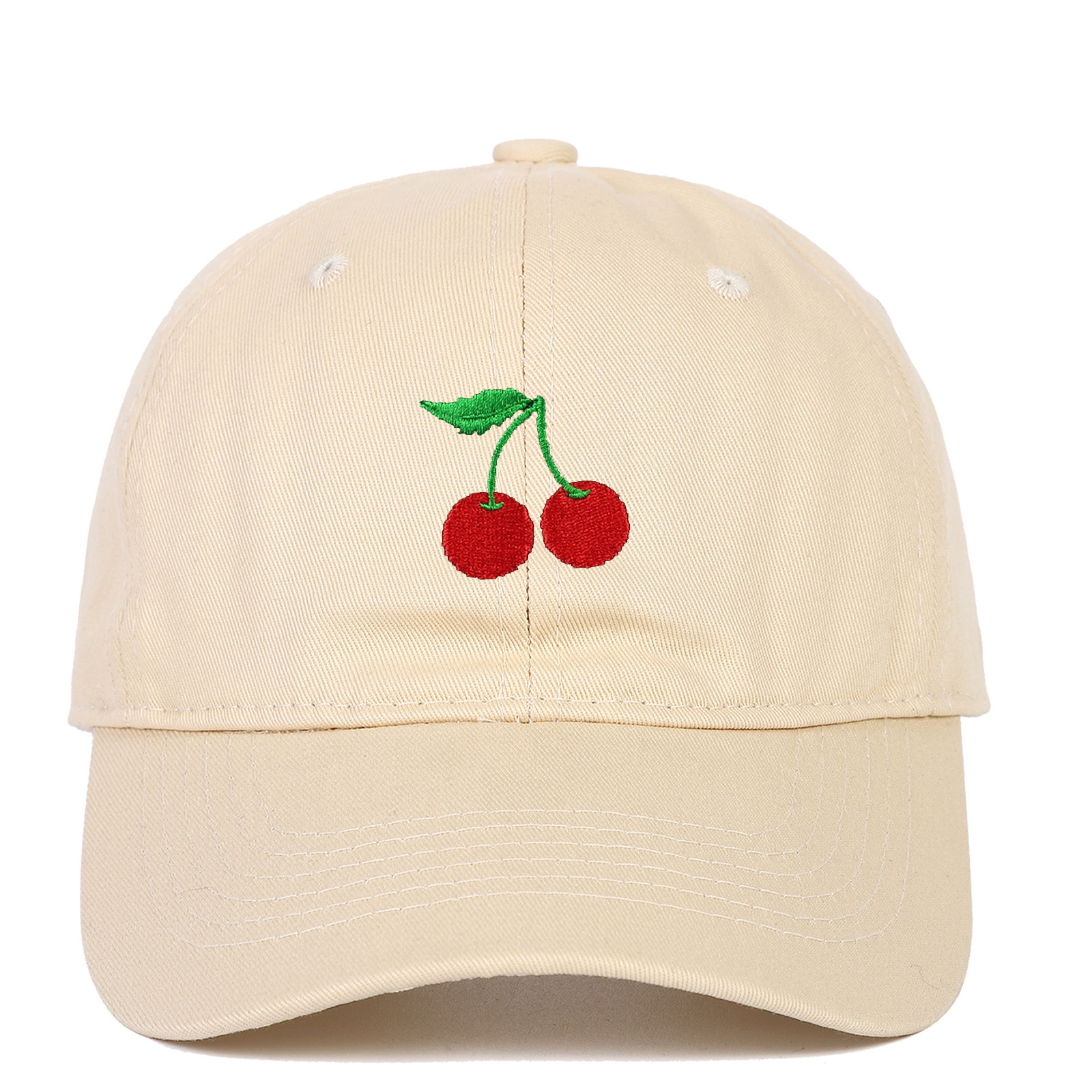 Cherry Embroidered Peaked Cap Outdoor Travel Sun-shade Sun Protection Hat - Image 6