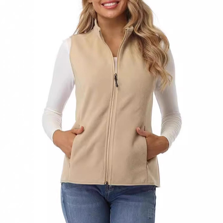 Womens Fleece Vest Soft Sleeveless Jacket - Image 2