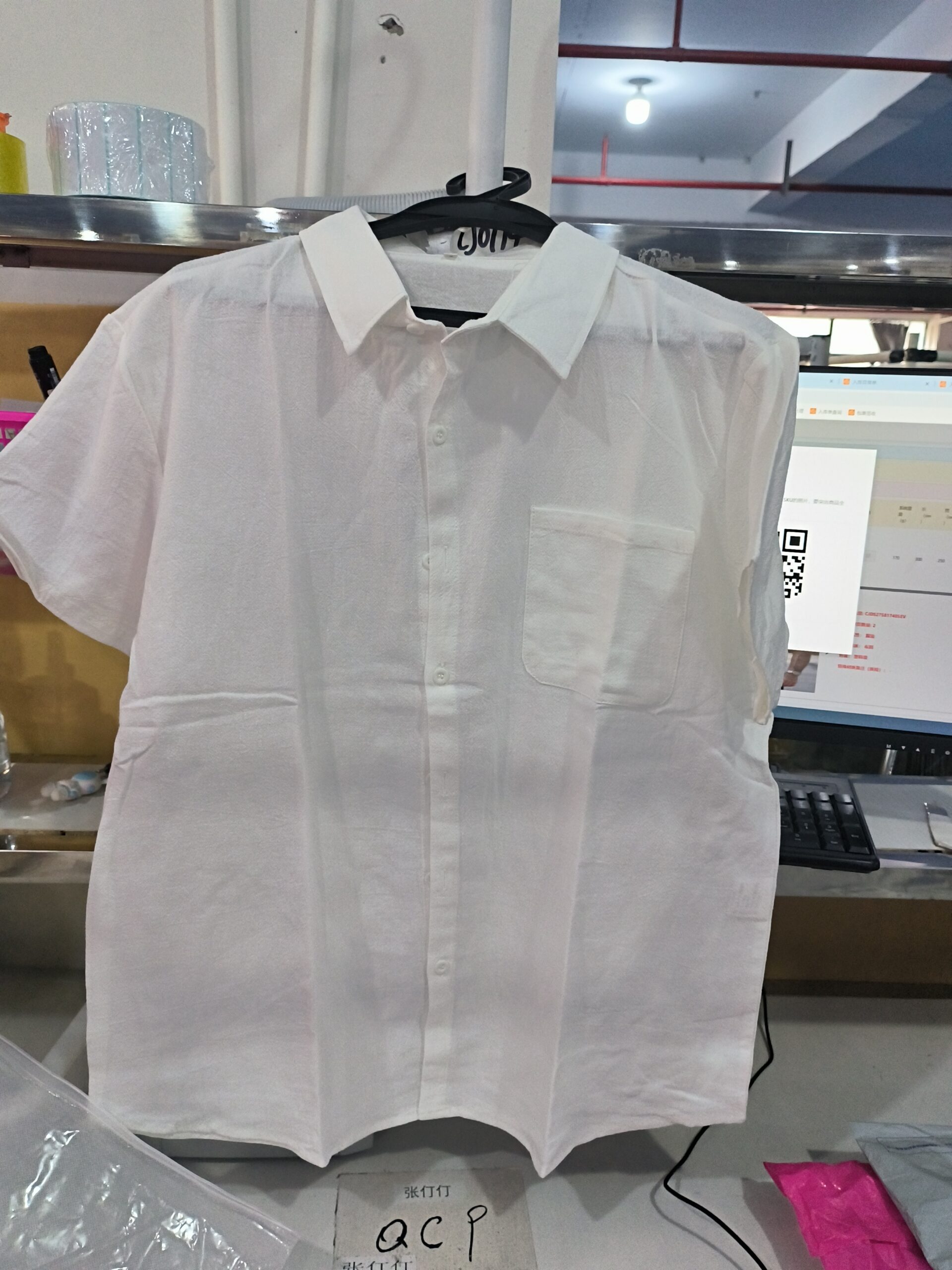 Mens Short-sleeve Cotton Shirt With A Pocket - Image 9
