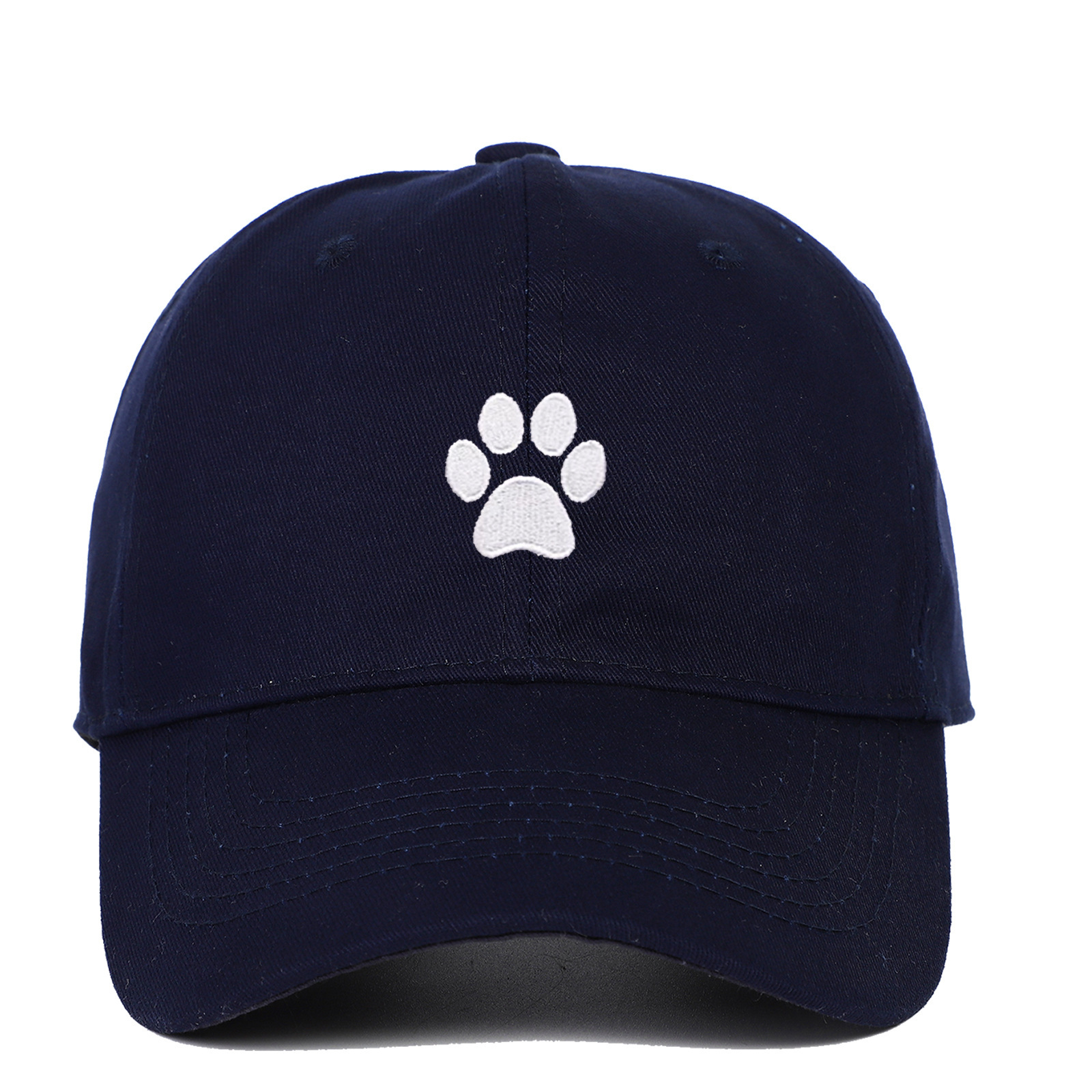 Cotton Soft Top Dog's Paw Embroidered Baseball Cap - Image 3