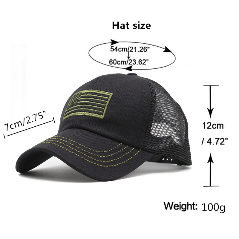 Summer Men's Outdoor Camouflage Mesh Cap Embroidered Hat - Image 9