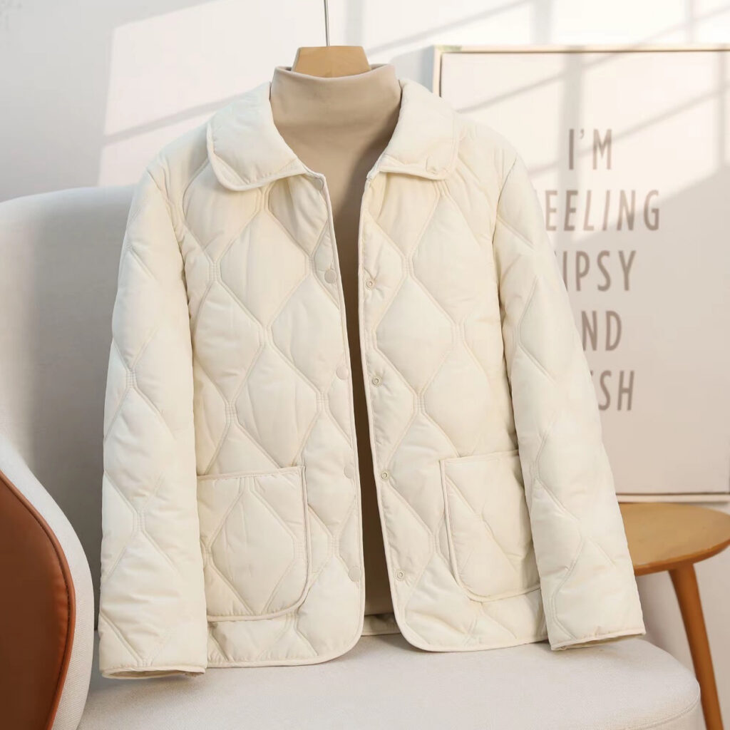 Versatile Relaxed-fit Casual Short Coat Cotton-padded Jacket With A Lapel