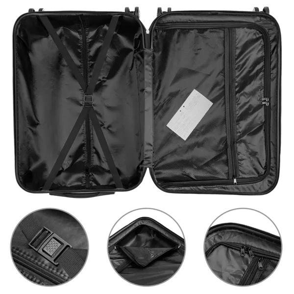 3-in-1 Multifunctional Large Capacity Traveling Storage Suitcase Luggage Set Dark Gray - Image 4