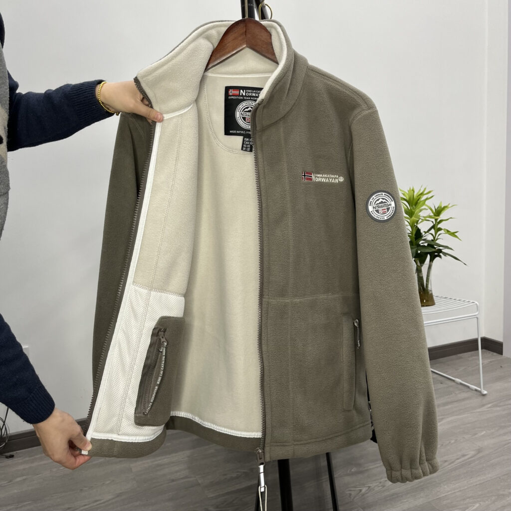 Fleece-lined Extra-thick Double-sided Polar Fleece Jacket