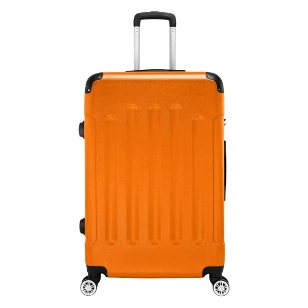 3-in-1 Portable ABS Trolley Case 20inch 24inch 28inch Orange - Image 5