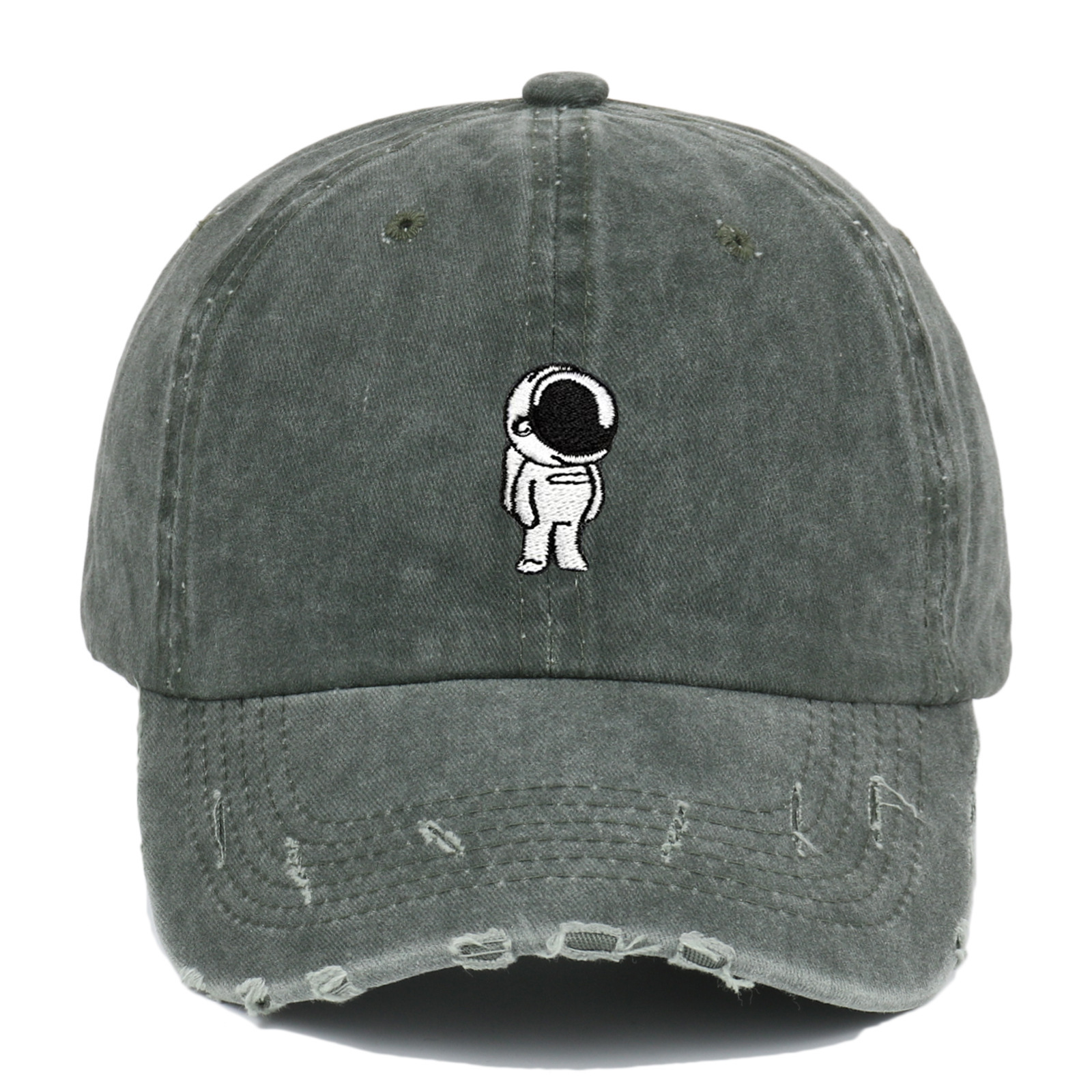 Spaceman Washed-out Vintage Distressed Baseball Cap - Image 3
