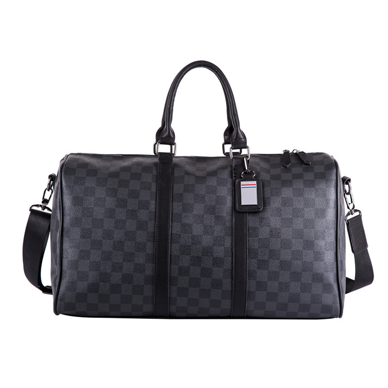 Large Capacity Short Distance Crossbody Bag Korean Plaid Travel Handbag - Image 2