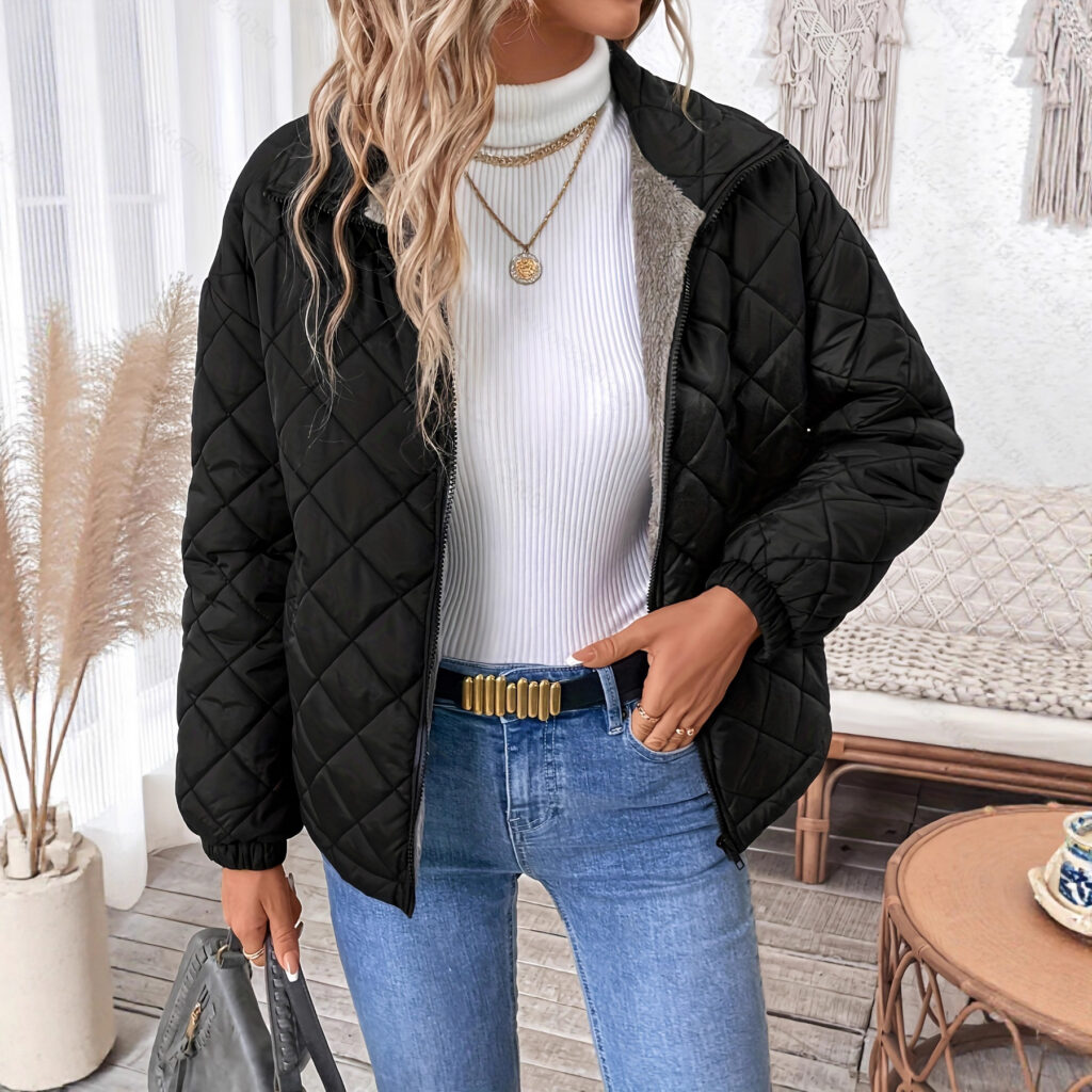 Stylish Casual And Warm Womens Cotton-padded Coat