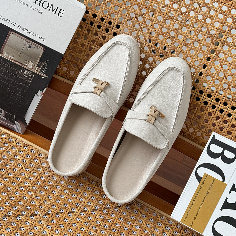 Tasseled Hidden-Heel Closed-Toe Half Slippers For Women - Image 3
